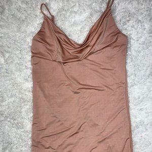 Mini dress with scoop neck